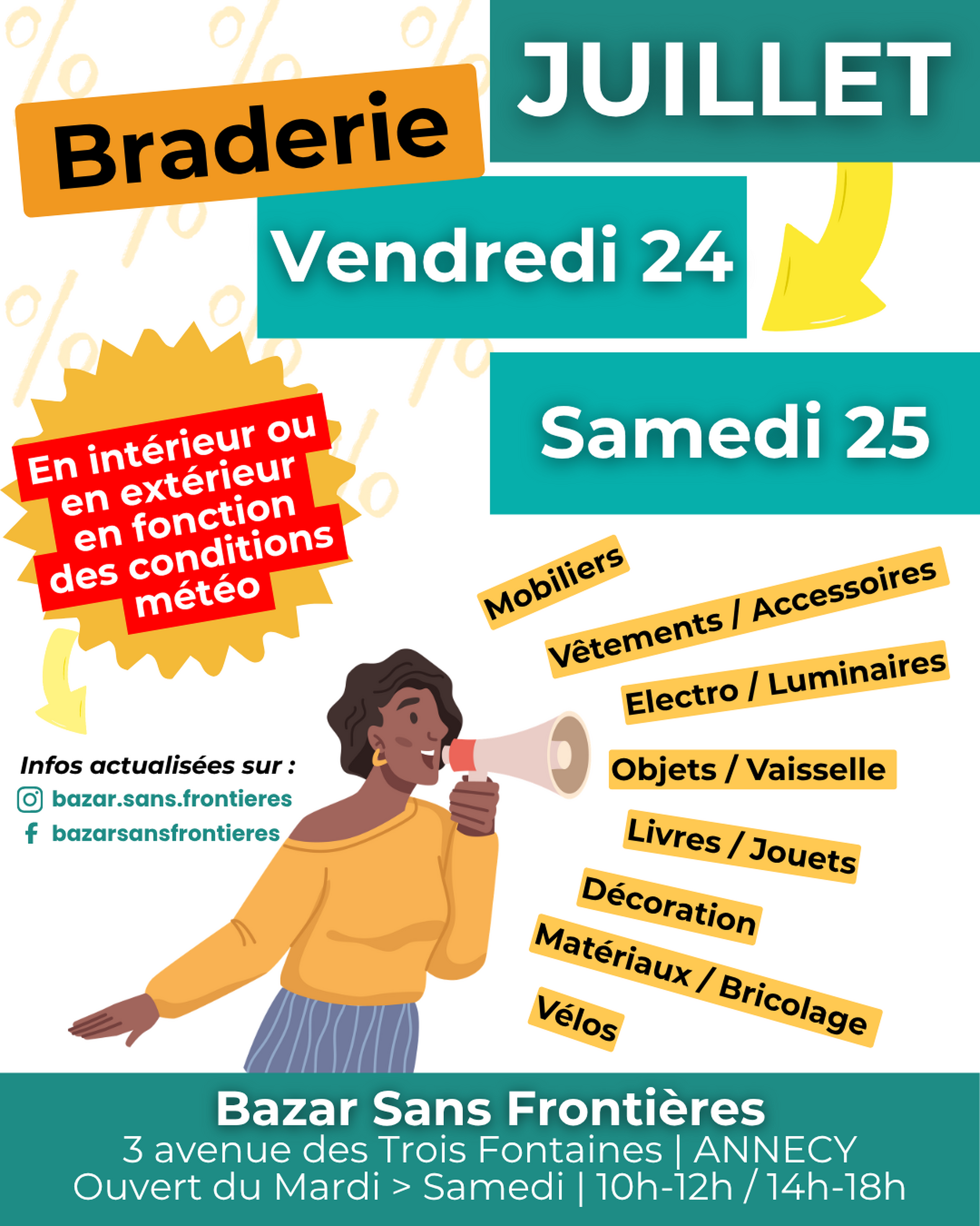 Grand déstockage solidaire mensuel