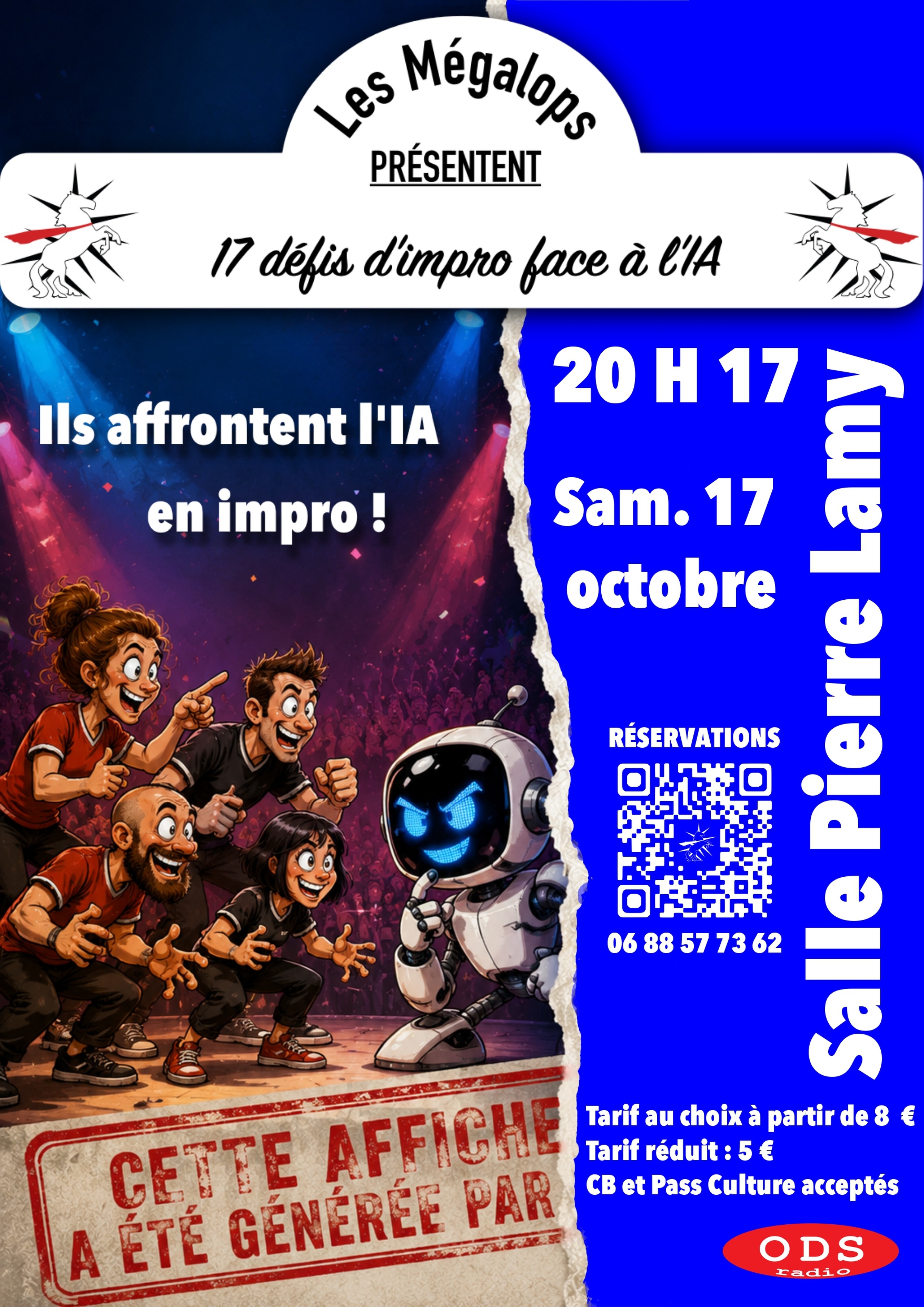 Théâtre : "Les 17 de l'impro : Les Mégalops affrontent l'IA"