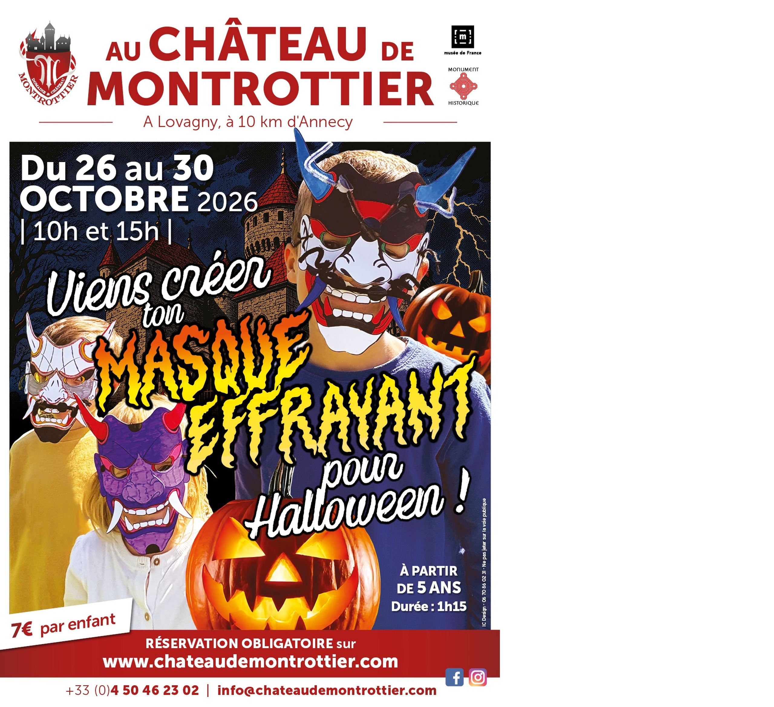 Atelier : création de ton masque effrayant pour Halloween